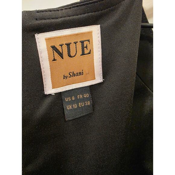 Nue by Shani Black Sheath Dress with Pleated Front - Picture 6 of 10